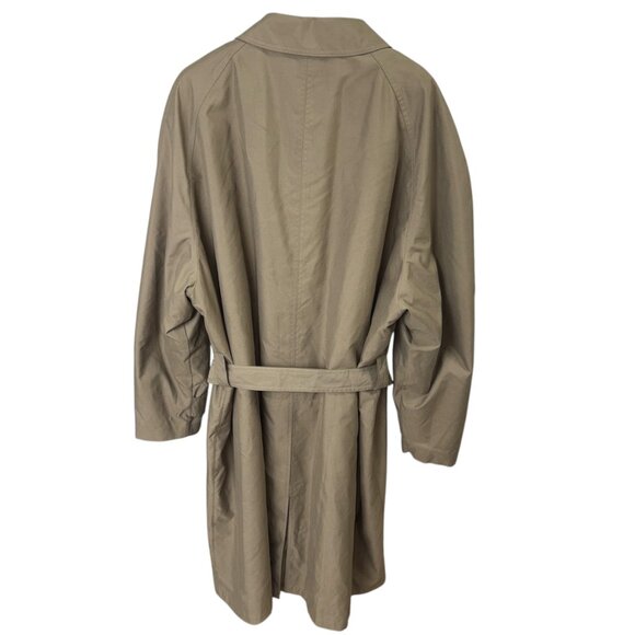 Vintage Ralph Lauren Trench Coat Taupe 58R Belted Zip-Out Liner Buttons Pockets - Picture 4 of 8